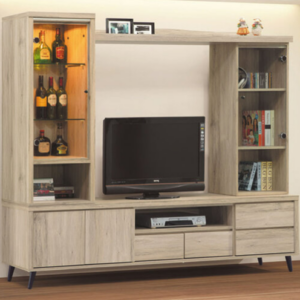 C291-2 寶雅橡木7尺高低櫃 全組