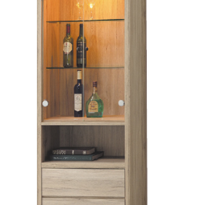 C291-3 寶雅橡木展示櫃 單只