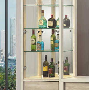 C295-5 緹莉2.2尺展示櫃 線上開關 LED 黃