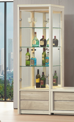 C295-5 緹莉2.2尺展示櫃 線上開關 LED 黃