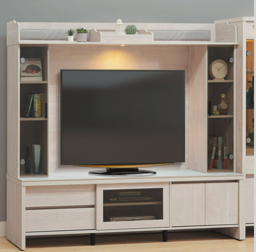 C287-1 淺白7尺高低櫃 全組 /含岩板