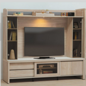 C288-1 淺橡7尺高低櫃 全組/含岩板