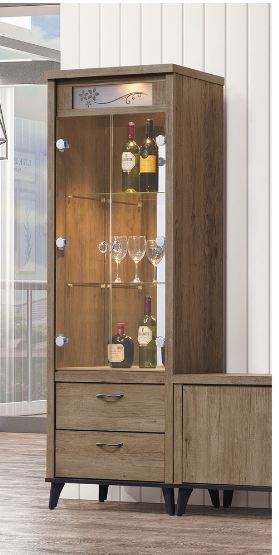 C289-2樂比灰橡2尺展示櫃