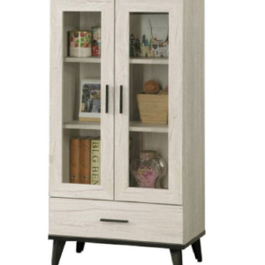 C304-6 洛瑪白橡木中櫃 一抽 隔板二片