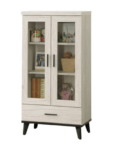 C304-6 洛瑪白橡木中櫃 一抽 隔板二片