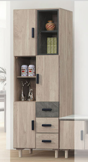 C301-6 夏莉2.2尺三抽書櫃