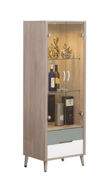 C302-1 肯詩詩淺灰雙色2.1尺展示櫃