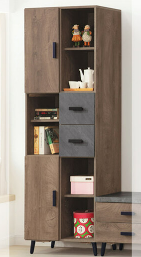 C307-6 橡木美耐皿仿石立櫃 可當書櫃用