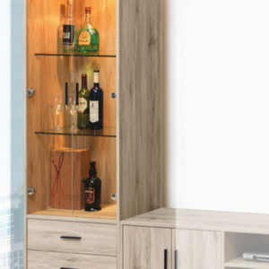 C311-13卡里諾淺橡木2尺展示櫃