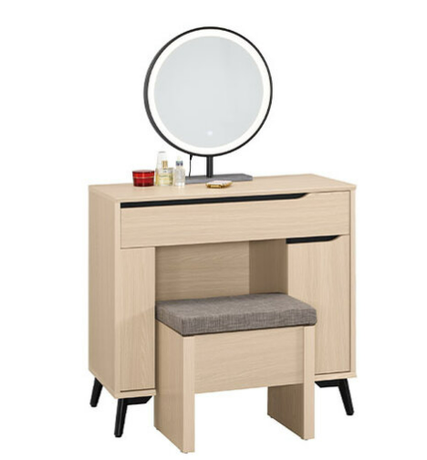 A1222-1朵利斯2.7尺化妝台全組 鏡台 含椅