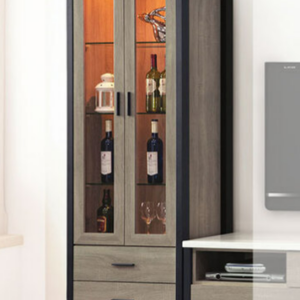 C308-1 淺灰2.2尺展示櫃