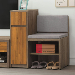 C313-5灰橡2.7尺坐鞋櫃