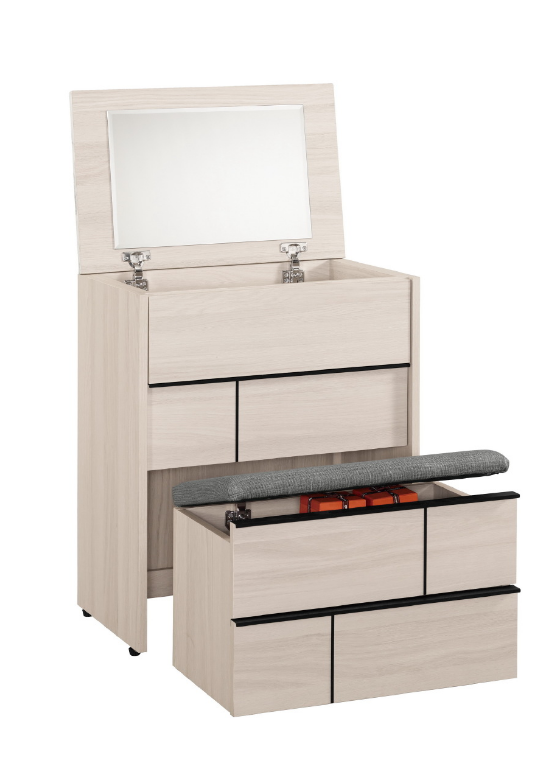 A1087-5 里斯特2尺多功能掀鏡化妝台 含椅