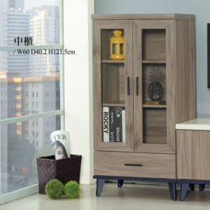 C315-8芮茲灰橡木中櫃 附隔板2片