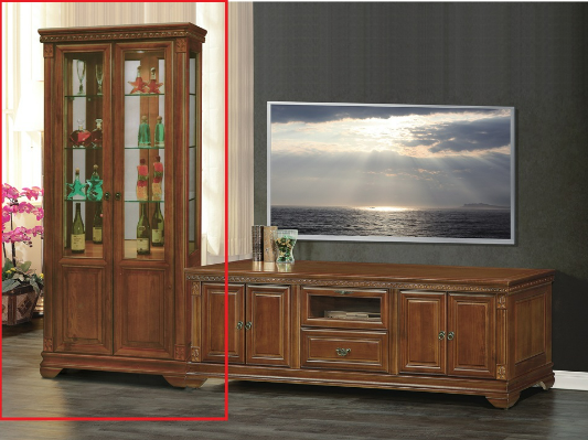 C319-8樟木色展示櫃