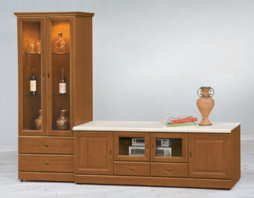 C319-1樟木8尺L櫃 全組