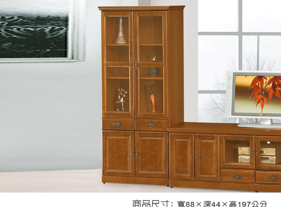 C320-3 和風樟木展示櫃 天板實木