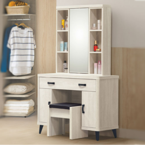 D118-9 布萊德鏡台組 含椅 附2片隔板