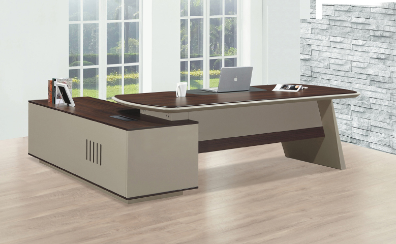 C330-1 ZB-15T 2420 尊鉑8尺L型辦公桌 含側櫃