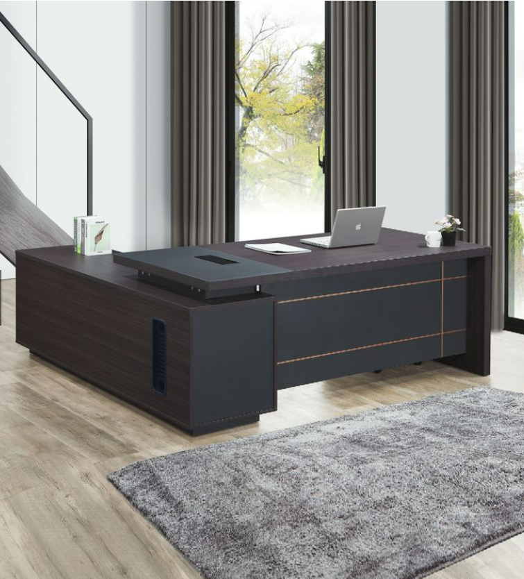 C332-4 YF221 2米L型辦公桌 含側櫃