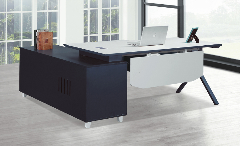 C335-4 MS-51T 1816 智木L型辦公桌+側櫃