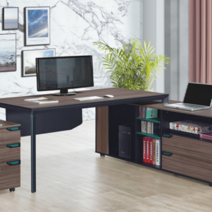 C336-5 LT-01T 1816 萊特6尺L型辦公桌 桌子+側邊櫃 不含活動櫃