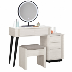 A1025-3 華爾斯2.7尺岩板伸縮化妝台 全組 含椅 可左右擺放 桌面12MM岩板