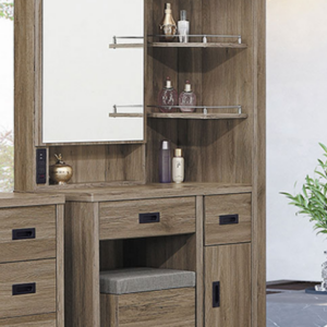 D126-7 迷客夏灰橡色化妝台 含椅