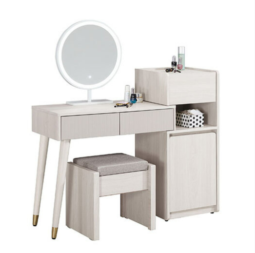 A1061-1 蘿克斯2.7尺伸縮化妝台 全組 鏡台 含椅 附活動隔板1片
