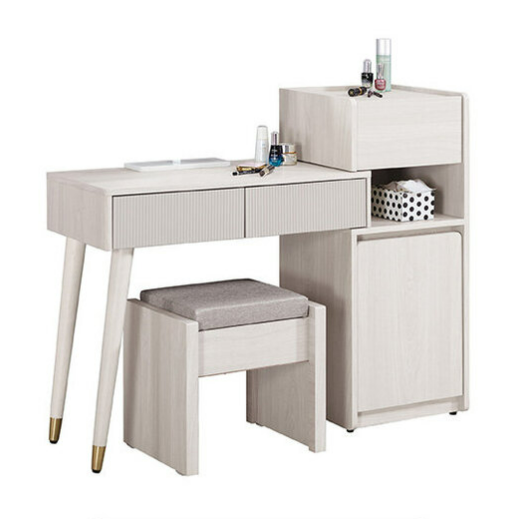 A1061-2 蘿克斯2.7尺伸縮化妝台下座 含椅 附活動隔板*1