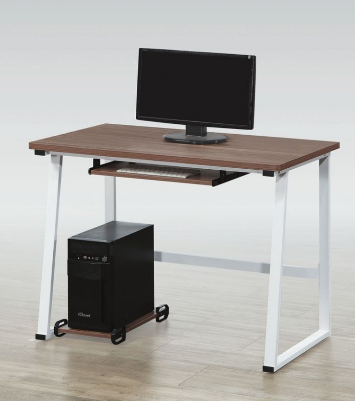 C340-6 T12 胡桃書桌 含主機架