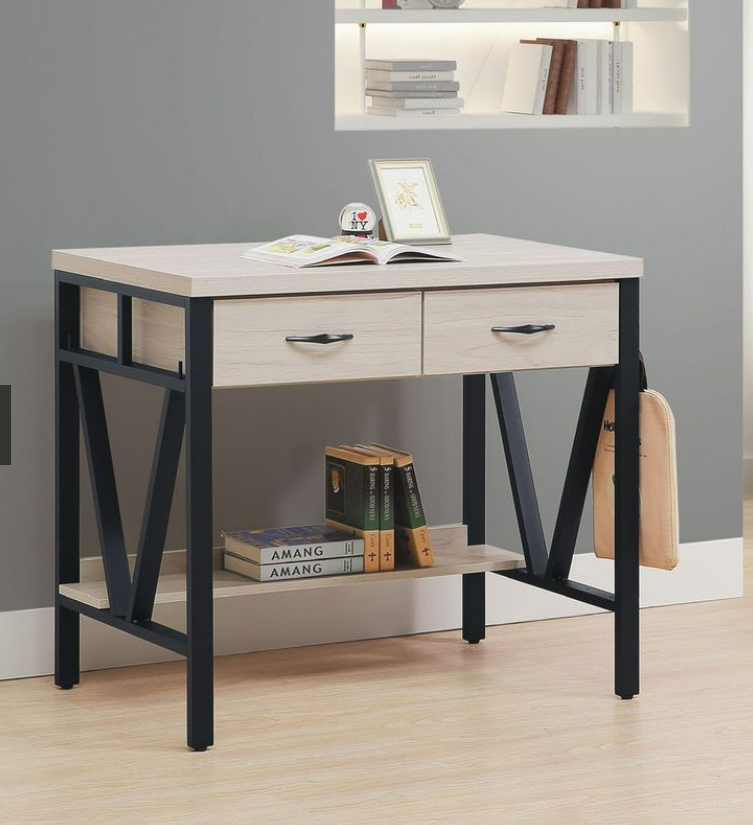 C346-8 芙妮3尺鐵架書桌 無插座