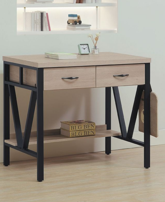 C346-11依夏3尺鐵架書桌 無插座