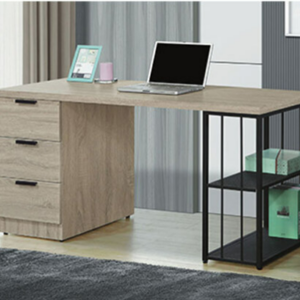 C343-8雷克斯5尺書桌 附插座 桌面中間位置