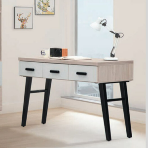 C345-4橡木白4尺書桌