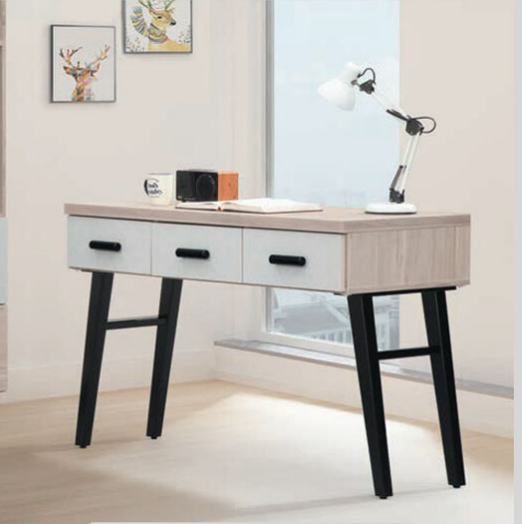 C345-4橡木白4尺書桌