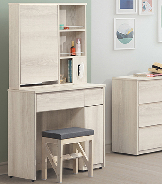 D142-9 卡洛琳2.6尺鏡台 不含椅