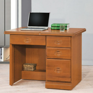 C349-1樟木皇家3.5尺辦公桌 連環鎖