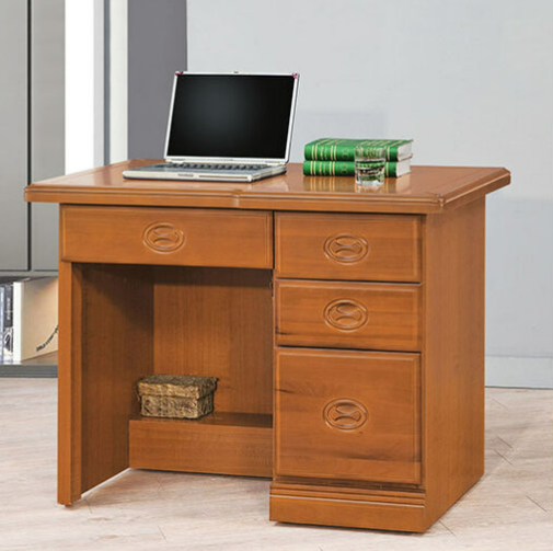 C349-1樟木皇家3.5尺辦公桌 連環鎖