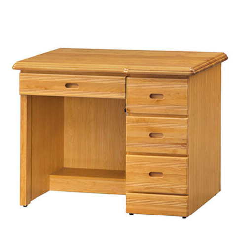 C349-3正赤陽半實木3.5尺辦公桌  連環鎖