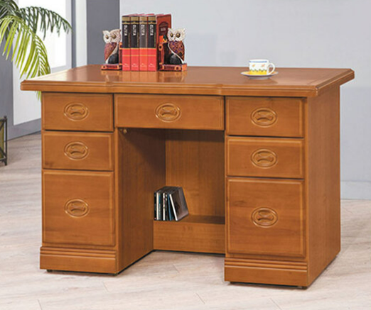 C349-2樟木皇家4.2尺辦公桌 連環鎖