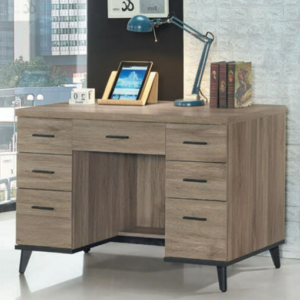 C352-9 芮茲灰橡木4尺書桌