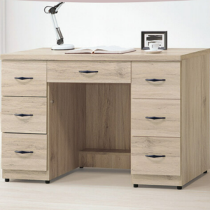 C352-3寶雅橡木4尺辦公桌 連環鎖