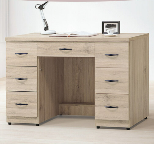 C352-3寶雅橡木4尺辦公桌 連環鎖