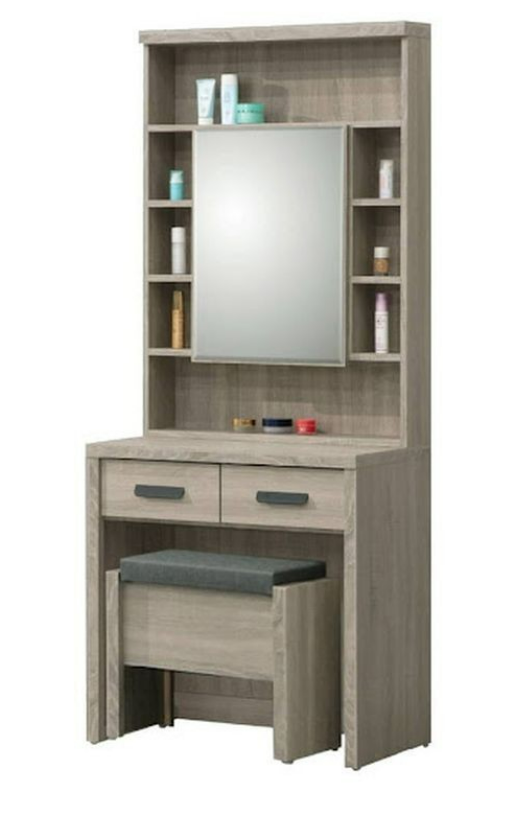 D149-6 米恩2.5尺化妝鏡台 含椅