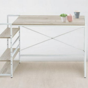 C348-8奧力給雙向置物電腦工作桌 白橡色 自行組裝