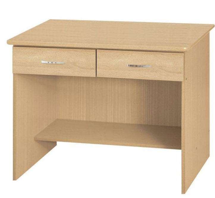 C356-8梧桐二抽書桌 全木心板 無滑軌