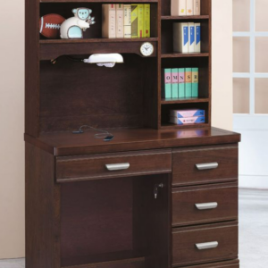 C357-10 胡桃3.5尺實木書桌上座+C357-11 浮雕胡桃3.5尺實木書桌下座