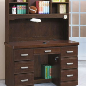 C357-12浮雕胡桃4.2尺實木書桌上座+C357-13 下座