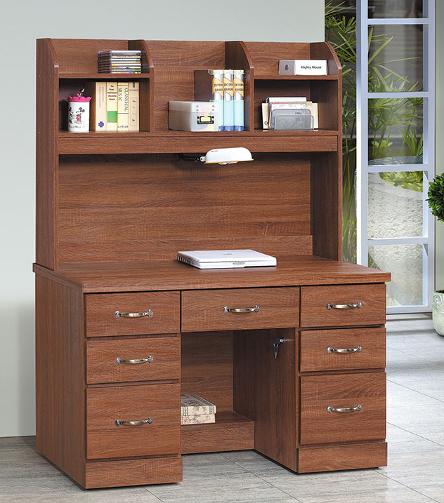 C358-3柚木4尺書桌上座+C358-4 下座